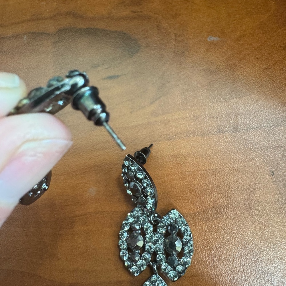 Evening Statement Earrings Bundle | Gunmetal Crys… - image 3